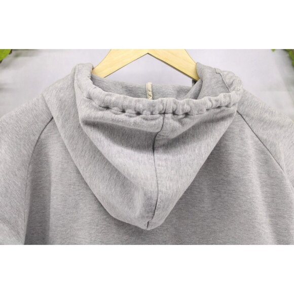 Theory Women's Grey Hoodie Sweatshirt Cotton Full Zip Sz 2XL - Picture 5 of 8